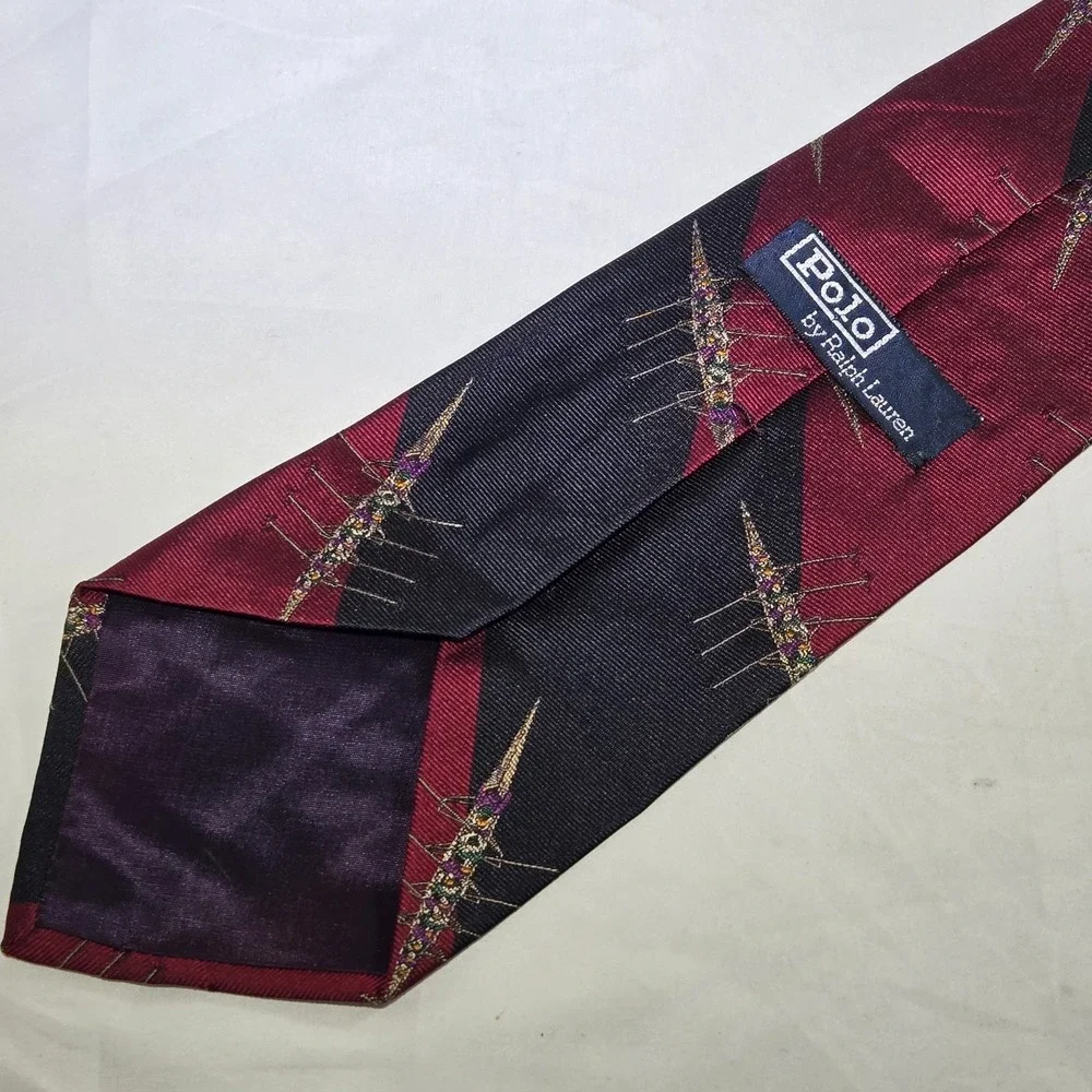 Vintage Polo Ralph Lauren Tie Silk Handmade USA 56